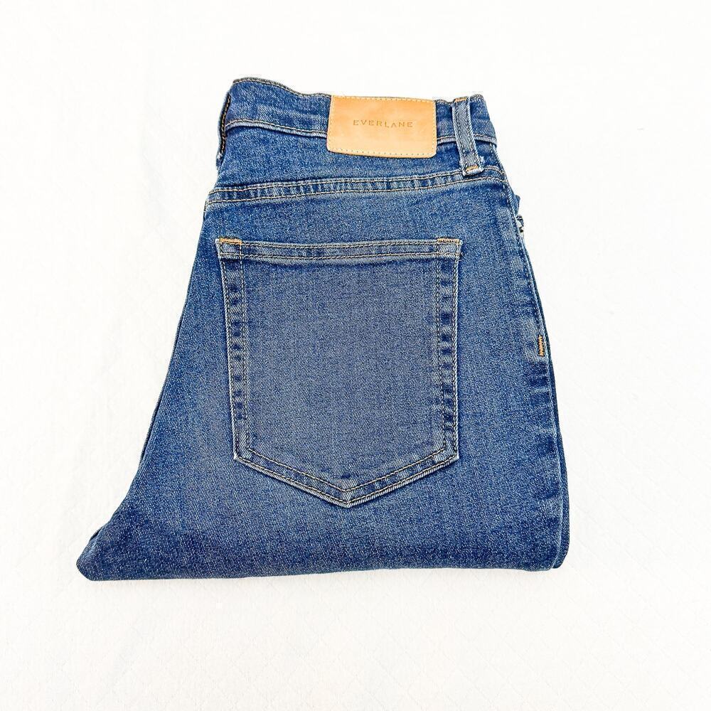 Everlane High Rise Dark Wash Skinny Style Denim Jeans SZ27 Tall